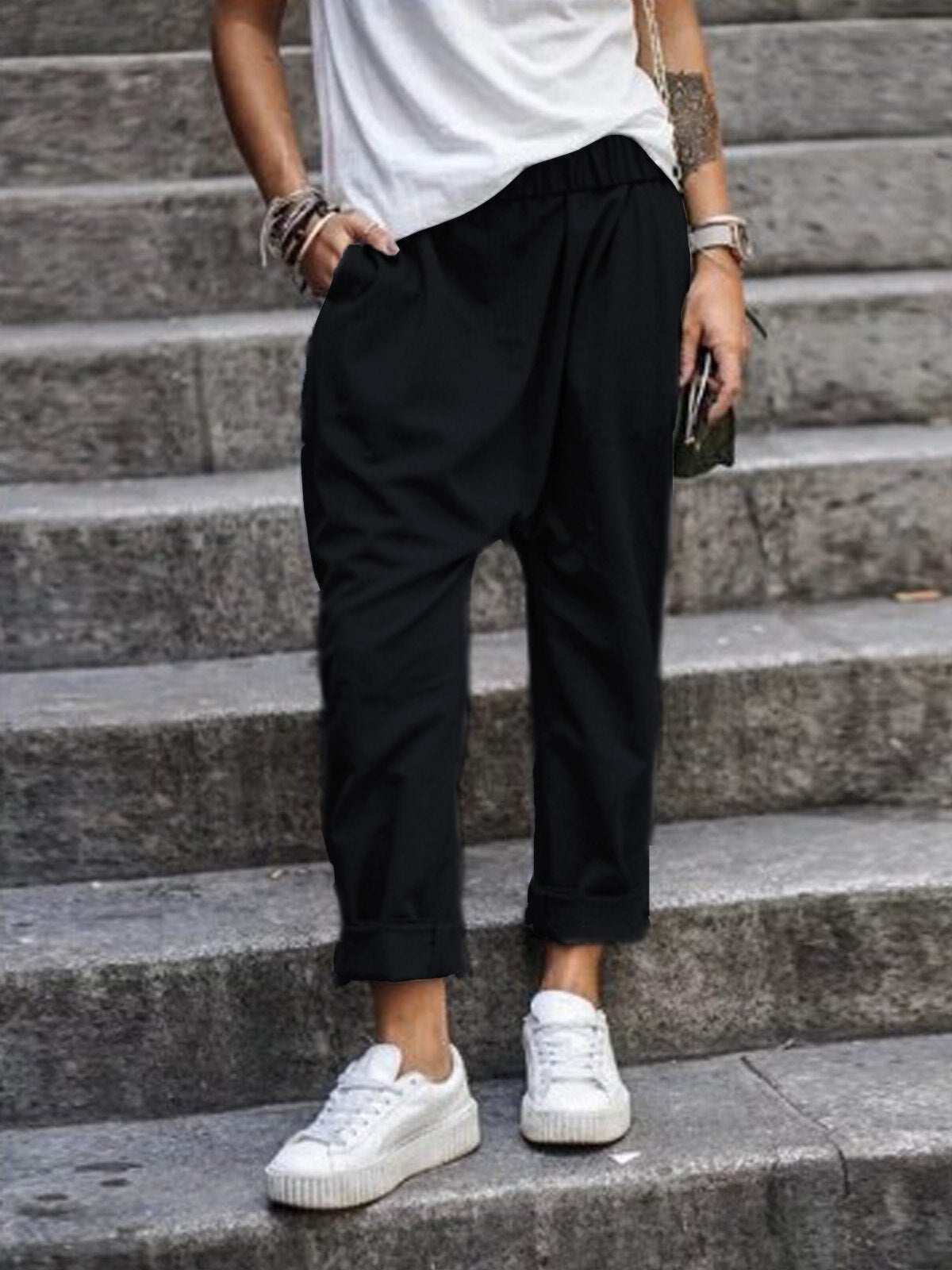 CD | Pantaloni casual din in