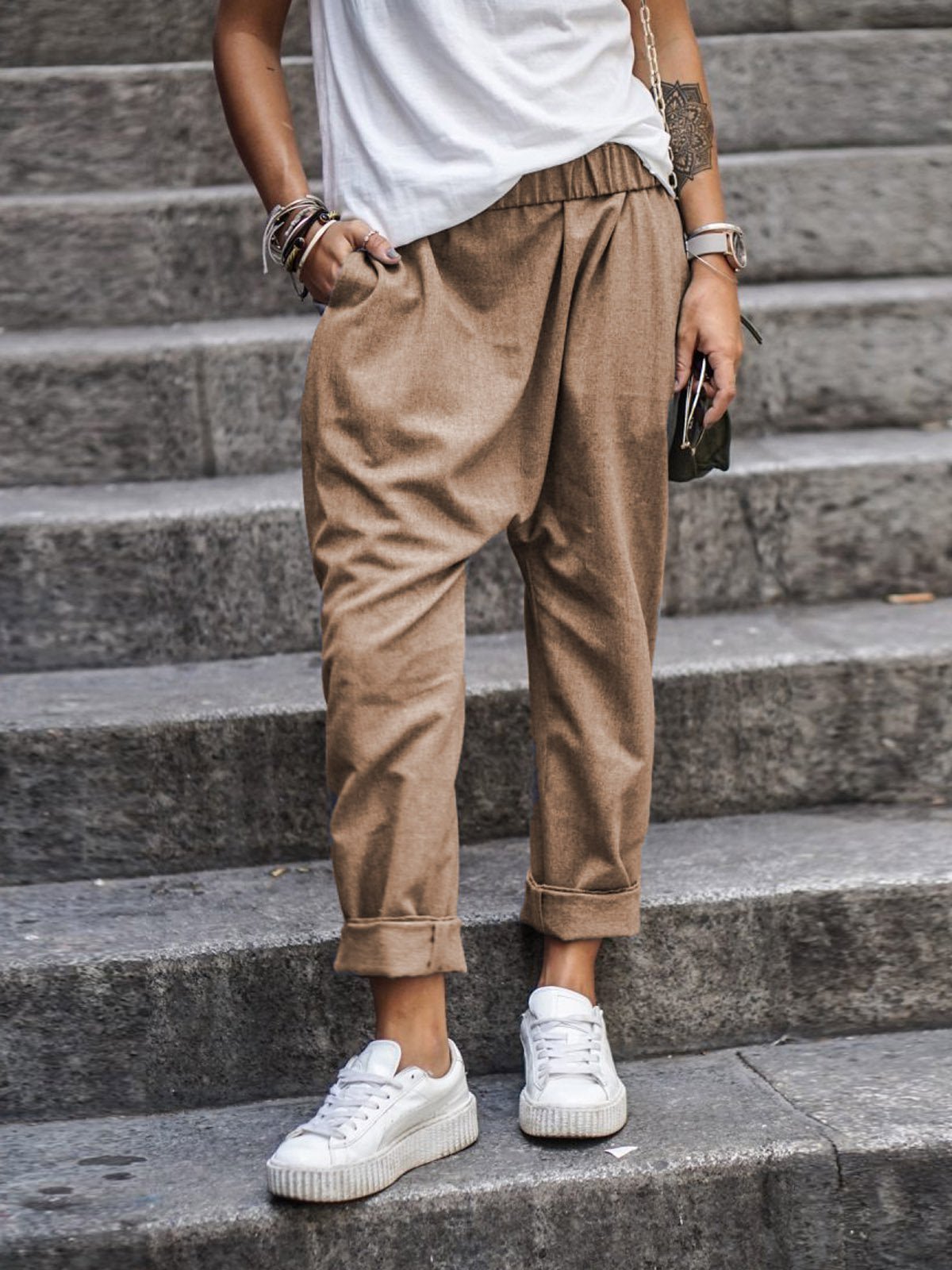 CD | Pantaloni casual din in