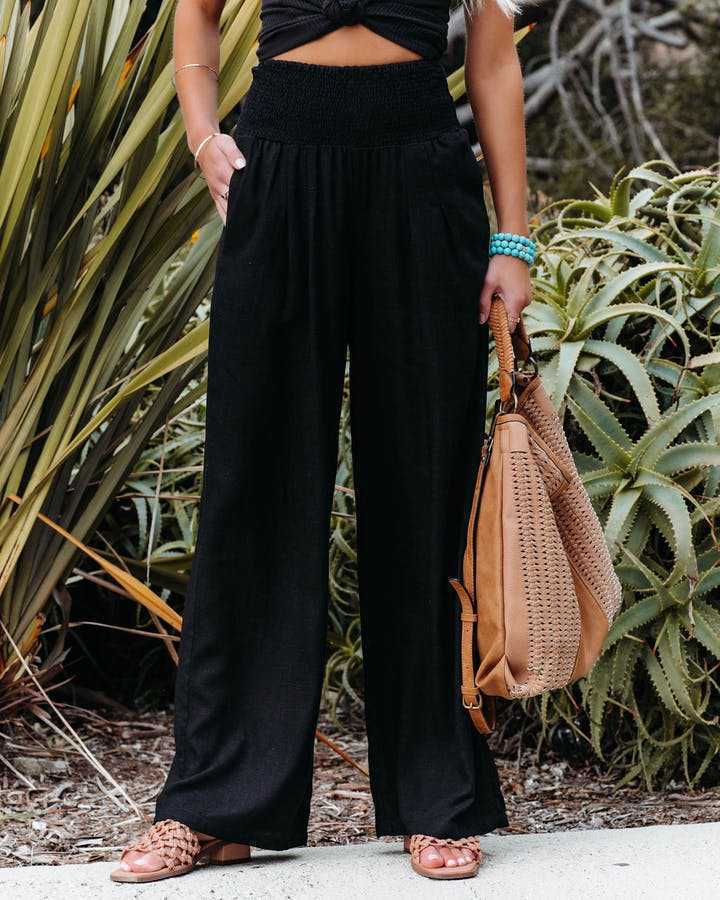 CD | Pantaloni casual cu picioare largi